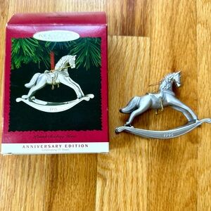 Hallmark Keepsake Silver Rocking Horse Ornament 1915